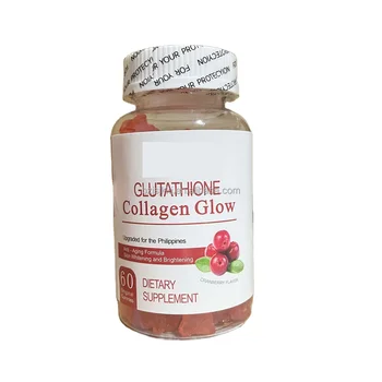 Hot Sale Anti Aging Formula Hydrolyzed Glutathione Collagen Glow Gummies  Glowing Skin for Women in Philippine