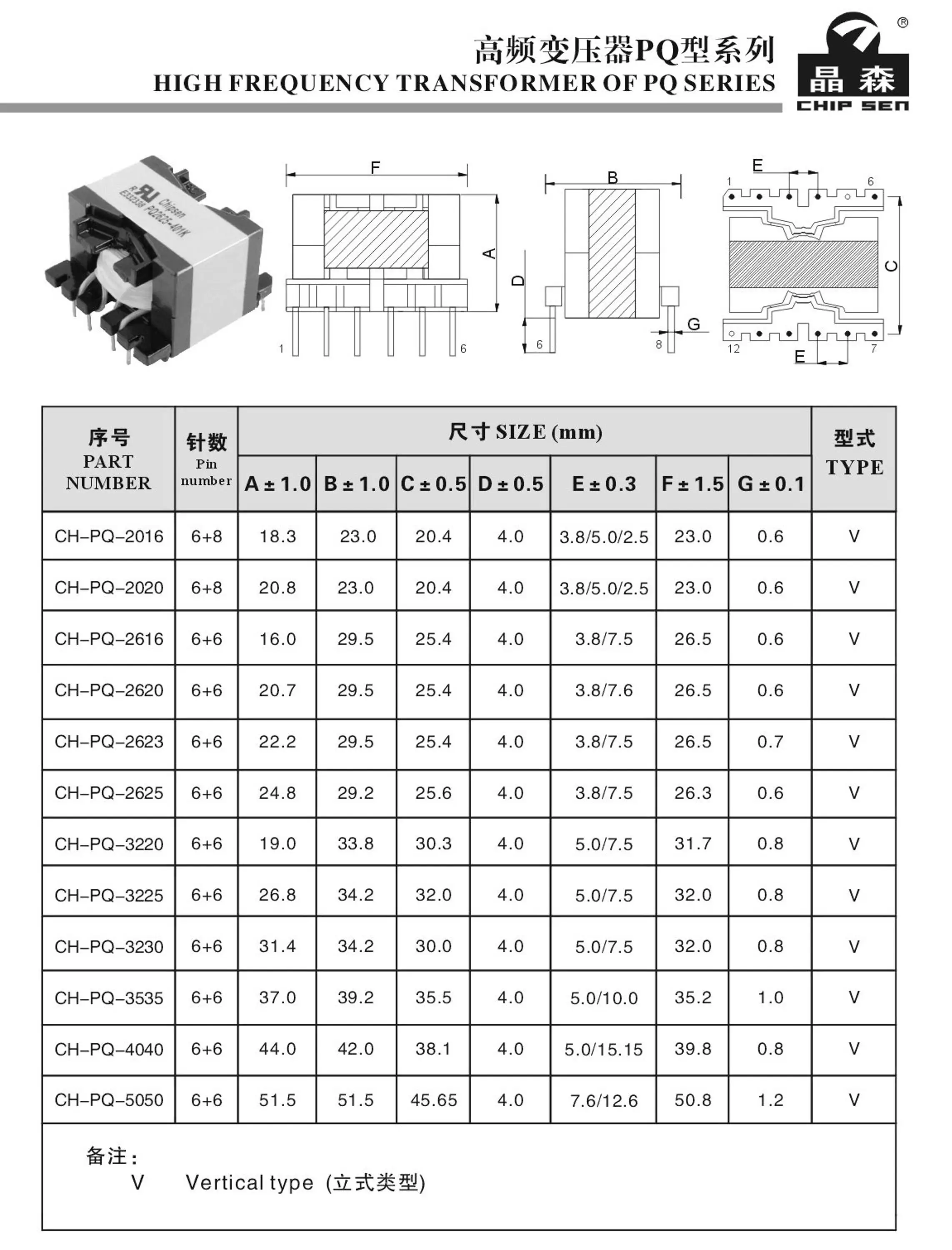 PQ3220 High Quality Transformer Variable Power Transformer Customize