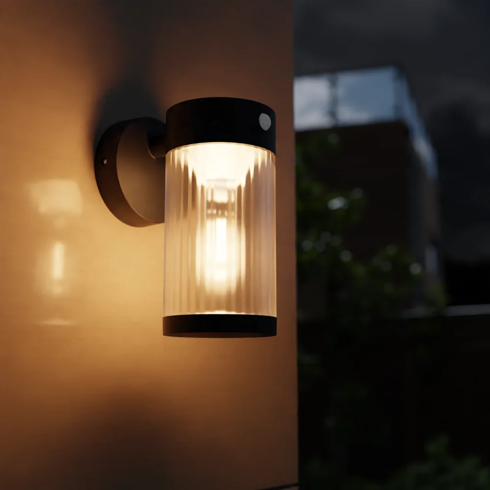 Solar Wall Lanterns Outdoor with 3 Modes, Dusk to Dawn Motion Sensor LED Lights IP64