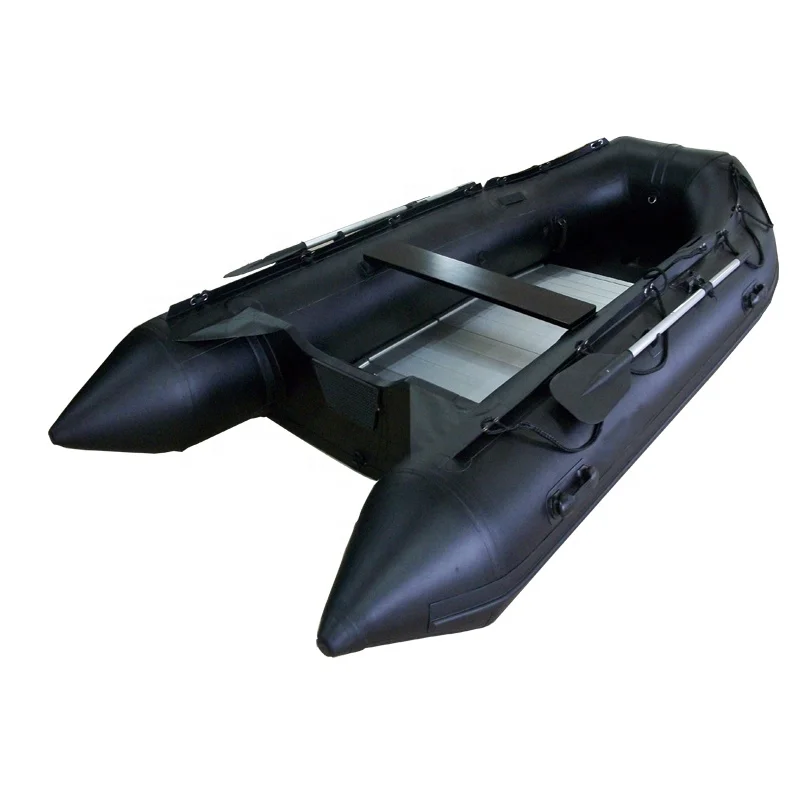 Freesun Heavy Duty Inflatable Boat with Aluminum Floor and Seat Bag 4 Person Paddle Boat