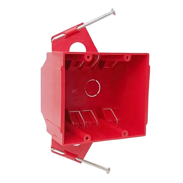 Free sample Plastic 32 Cu. In. 2-Gang New Work Electric Junction Box with Fixing Nails