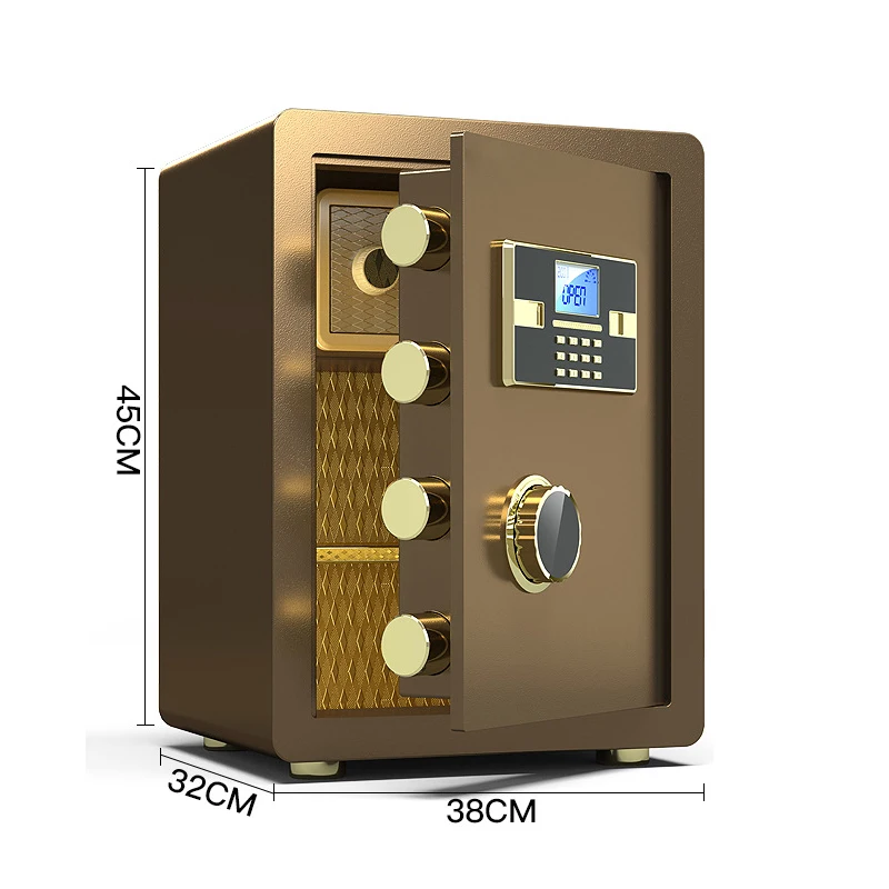 XBT- 45 Fingerprint 2020 Office Automatic Digital Strongbox Security Fireproof Safe Box Coffer Money/jewelr Solid Steel