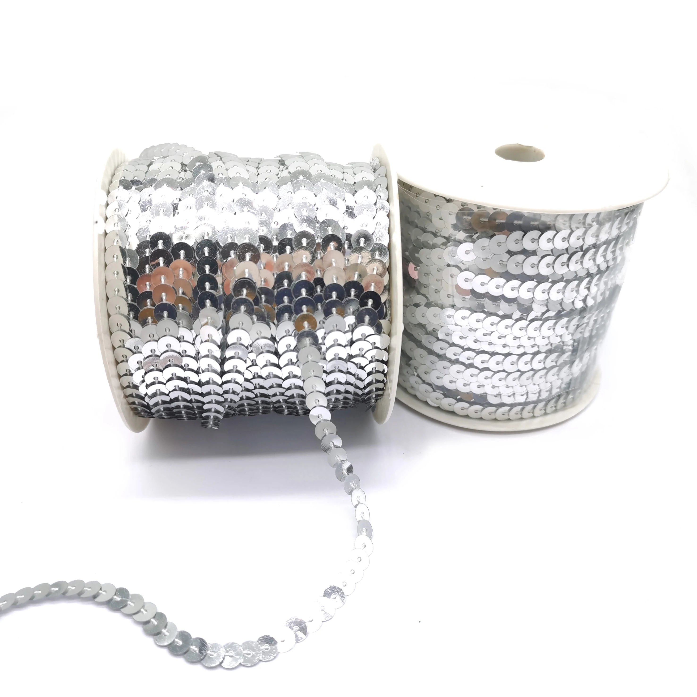 Rouleau De Paillettes 6mm 100 Yards - Bande Sequins Plate Noire Pour Couture Et Bricolage