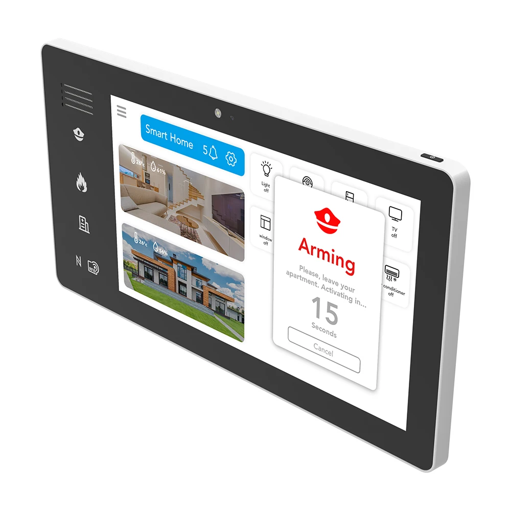 Wall Embedded Poe Tablet Linux 7 Smart Home Security Touch Panel IOT Zigbee Smart Home Automation Smart Gateway Linux Built Boot