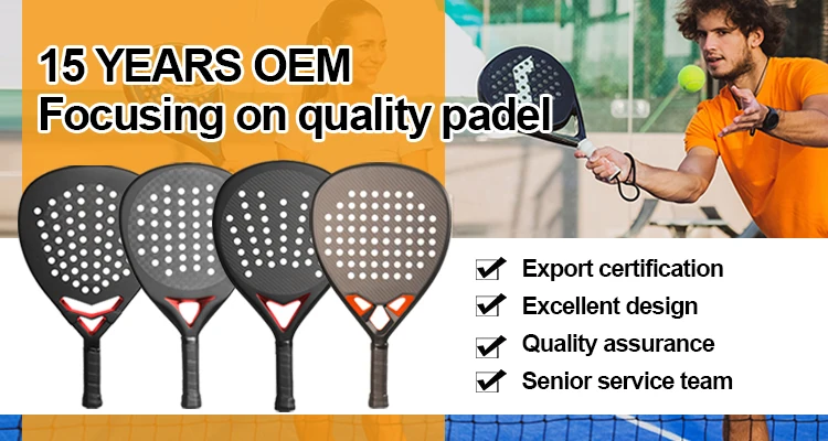 Wholesale Carbon Fiber Surface Padel Racket With Eva Memory Flex Foam ...