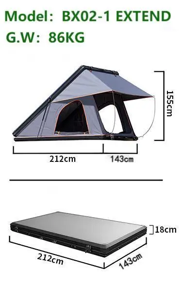 New Arrival Outdoor Camping EU US Stock Carpa De Techo Hard Shell Aluminum Car Rooftop Tent