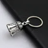 Silver gray szj black keychain