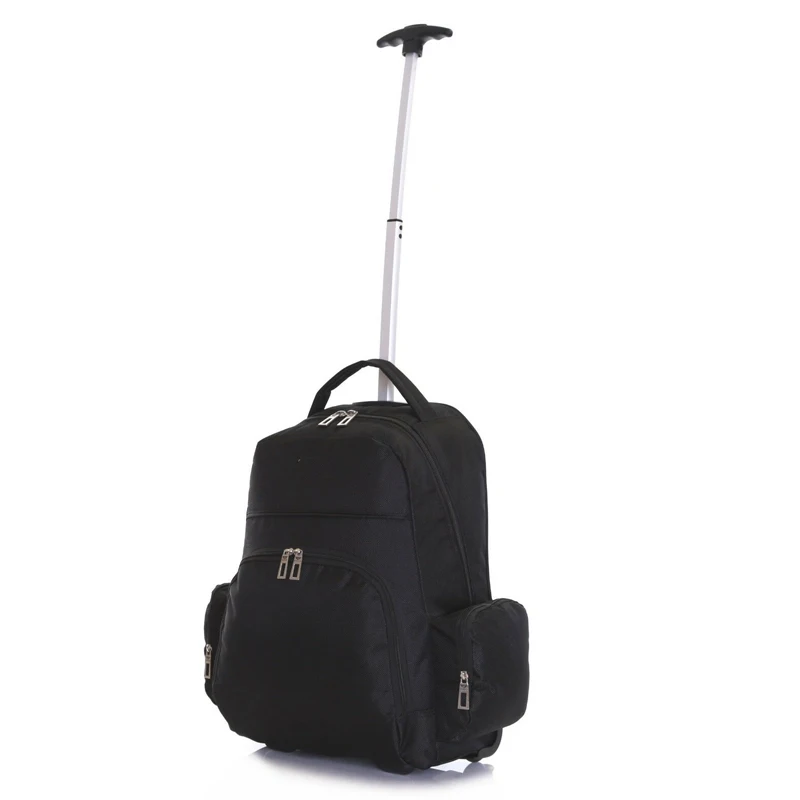 Wheeled Back Pack Suitcase Rolling Computer Bag Men's Travel Laptop Backpack with Trolley