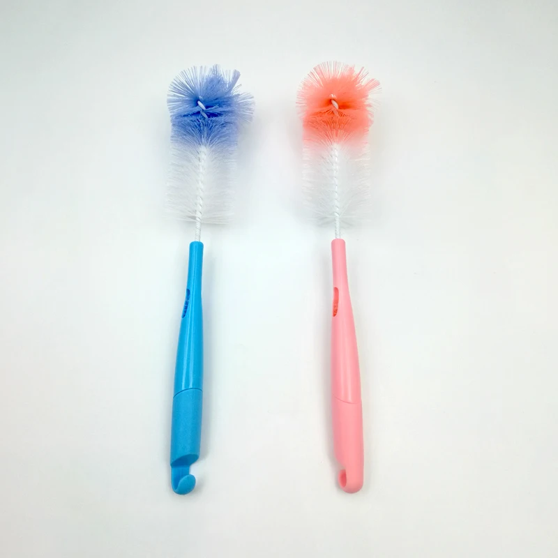 Оптовая продажа от оригинального производителя, щетка для чистки детских бутылочек из нейлоновой губки нескольких цветов