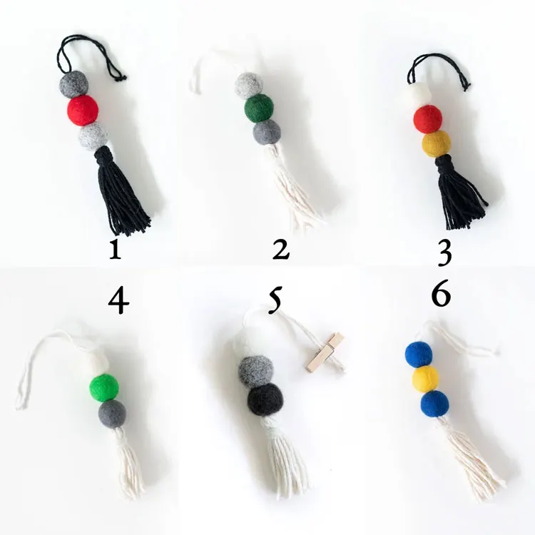 Aromatherapy Perfume Oil Car Diffuser Sublimation Blank Hanging Felt Material Wool Ball air Freshener