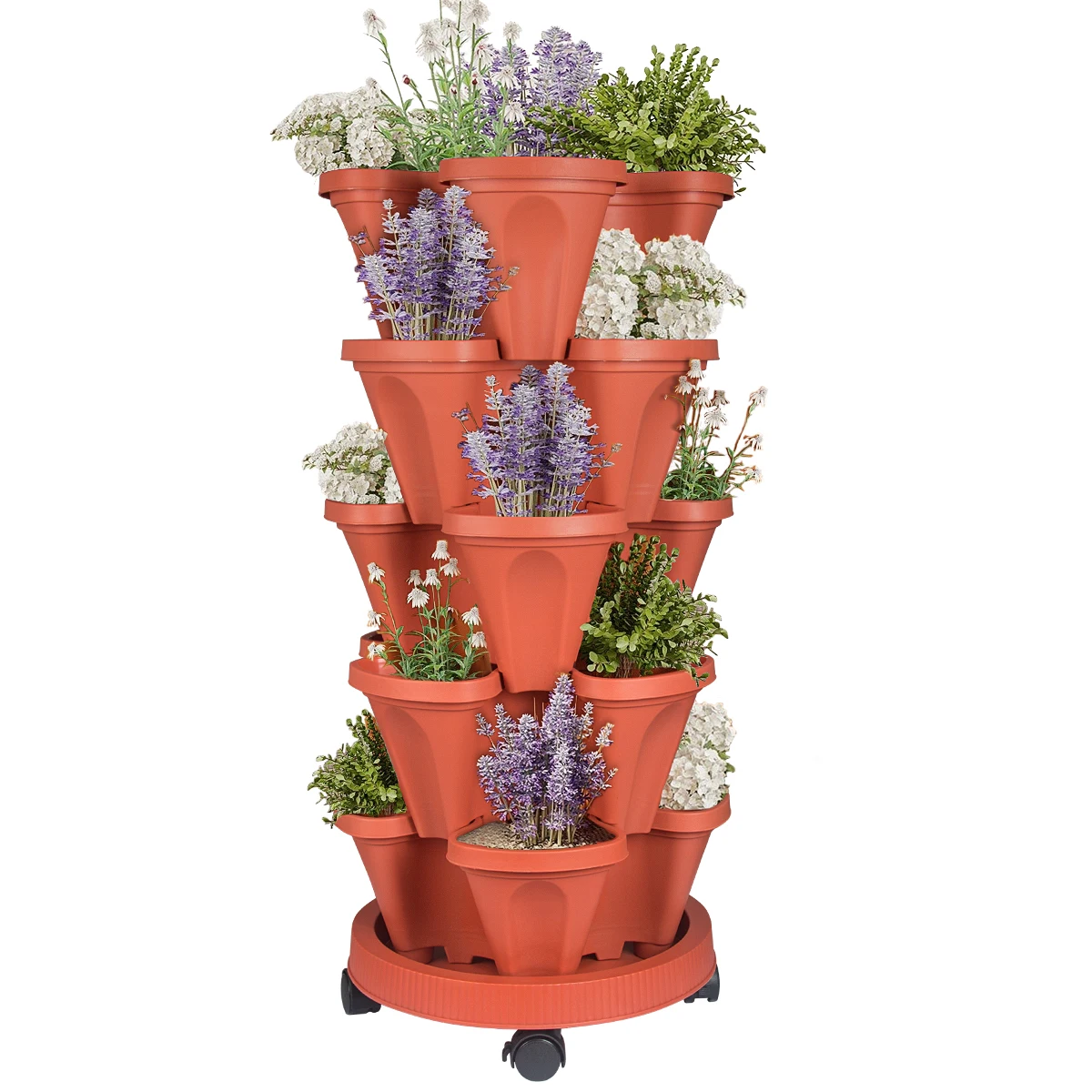 good quality stack flower pot vertical