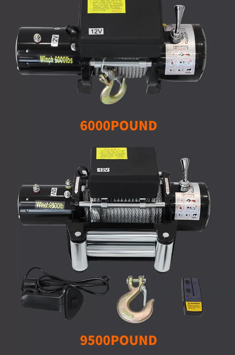 .4x4 Accessories 2000- 12000lbs Winch 4wd Suv Offroad Electric Winch ...