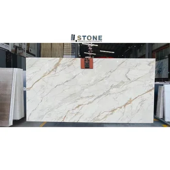Foshan sintered stone 6mm,9mm, Calacatta White marble tiles  cheap price