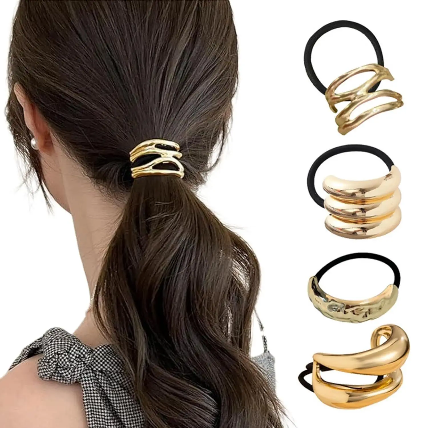 Alloy Hair Tie and Band Cross-Border High Ponytail Bowknot Side