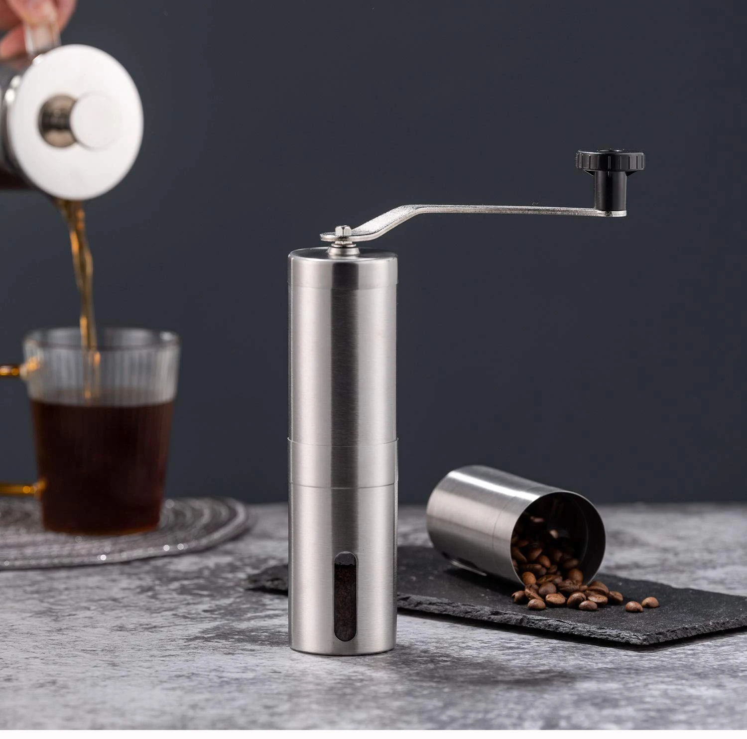 Wholesale Portable Small Manual Stainless Steel Coffee Grinder With
