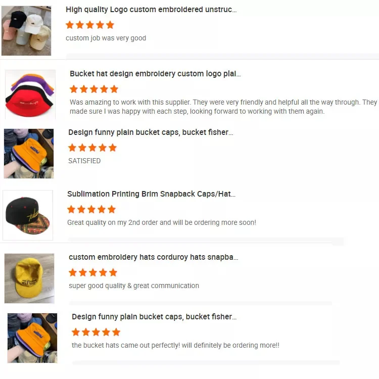 Factory Price Bulk Custom Logo Embroidery 100 Cotton Reversible Bucket