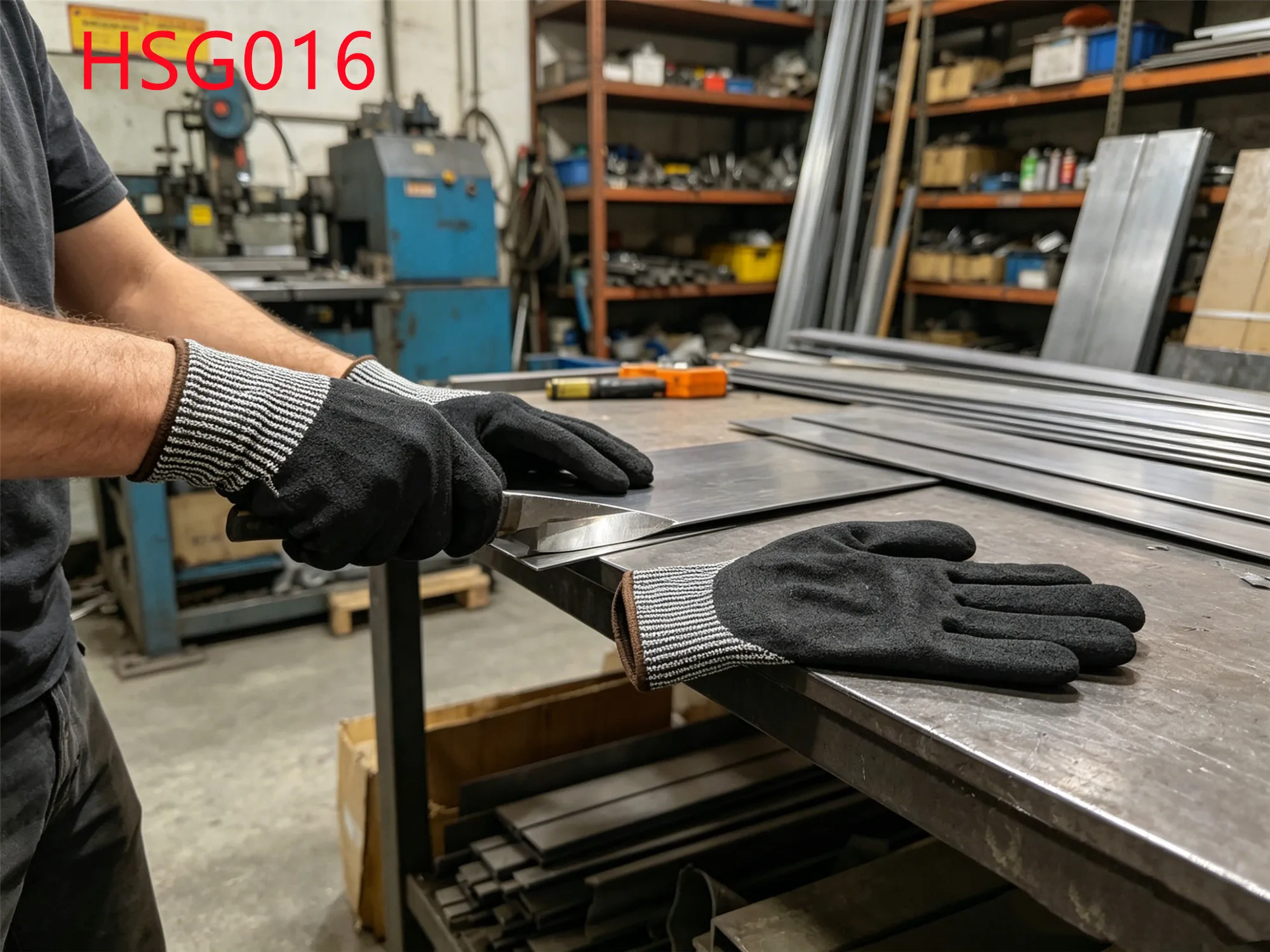 LXG, arbejdshandsker til stålworkshop med beskyttelse mod skærsår på niveau 5 af HPPE-fiber, handske til håndtering af fisk og skaldyr, sikkerhedshandsker, HSG016