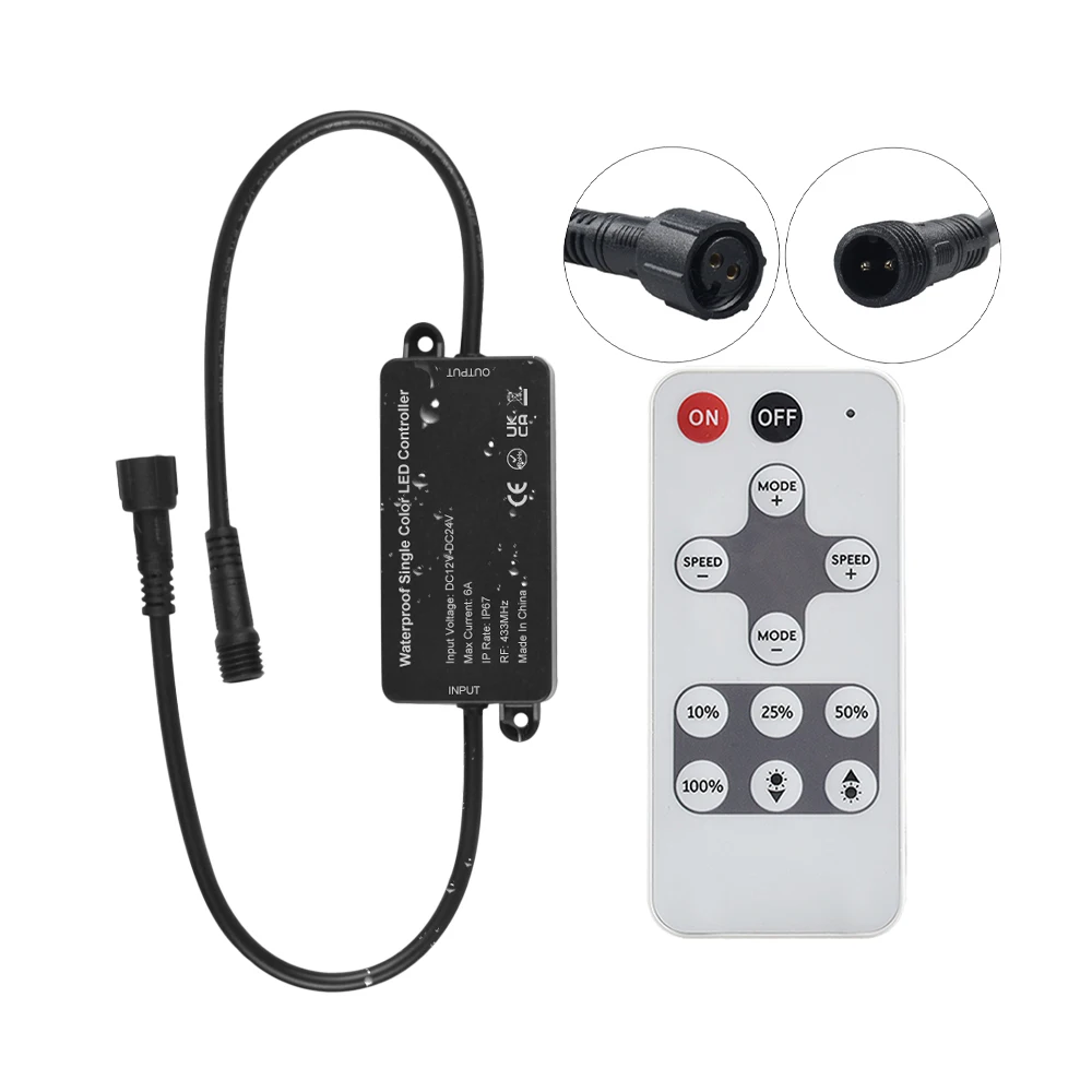 Neuftech LED Funk Regler Dimmer 12V RF Fernbedienung Controller - 12V/24V Max.20A für Leuchtmittel LED Strip Neuftech LED Funk Regler Dimmer 12V RF Fernbedienung Controller - 12V/24V Max.20A für Leuchtmittel LED Strip