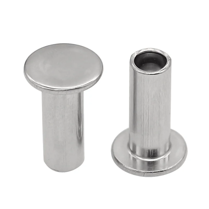 Rivetti Semi Tubolari Testa Ovale Acciaio Nickelato M2 M2.5 M3 M4 M5 M6