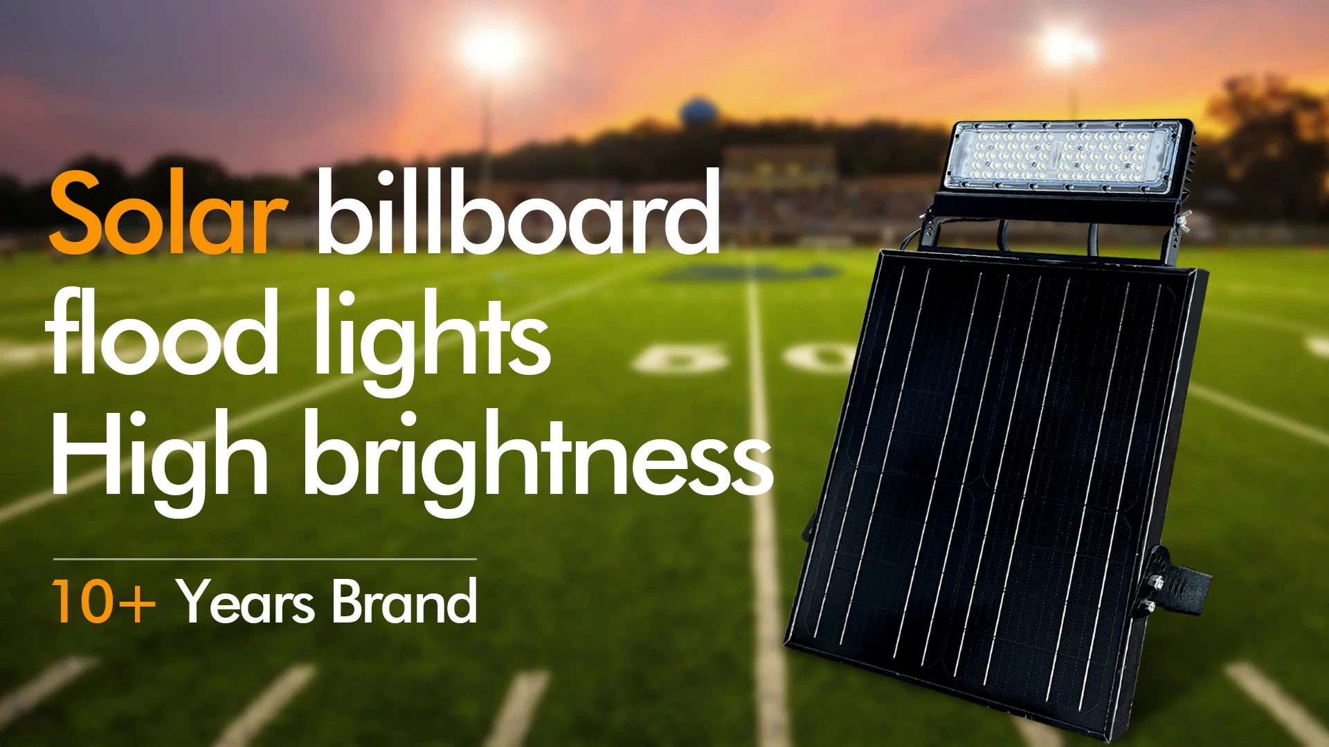 Split Solar Billboard Light Linear Sign Outdoor Solar Flood Light