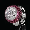 adjustable size Red corundum ring