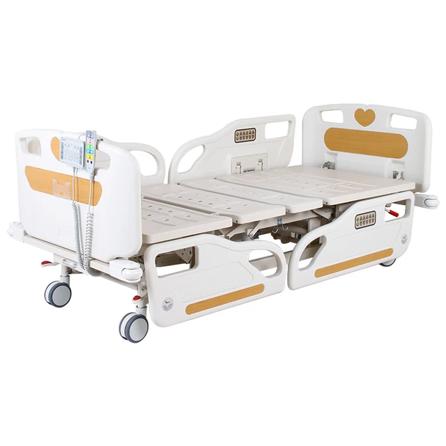 new arrival medical equipment abs siderail nursing 7 function electric hospital ICU beds prices with weighing system