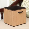 Foldable small bamboo storage box