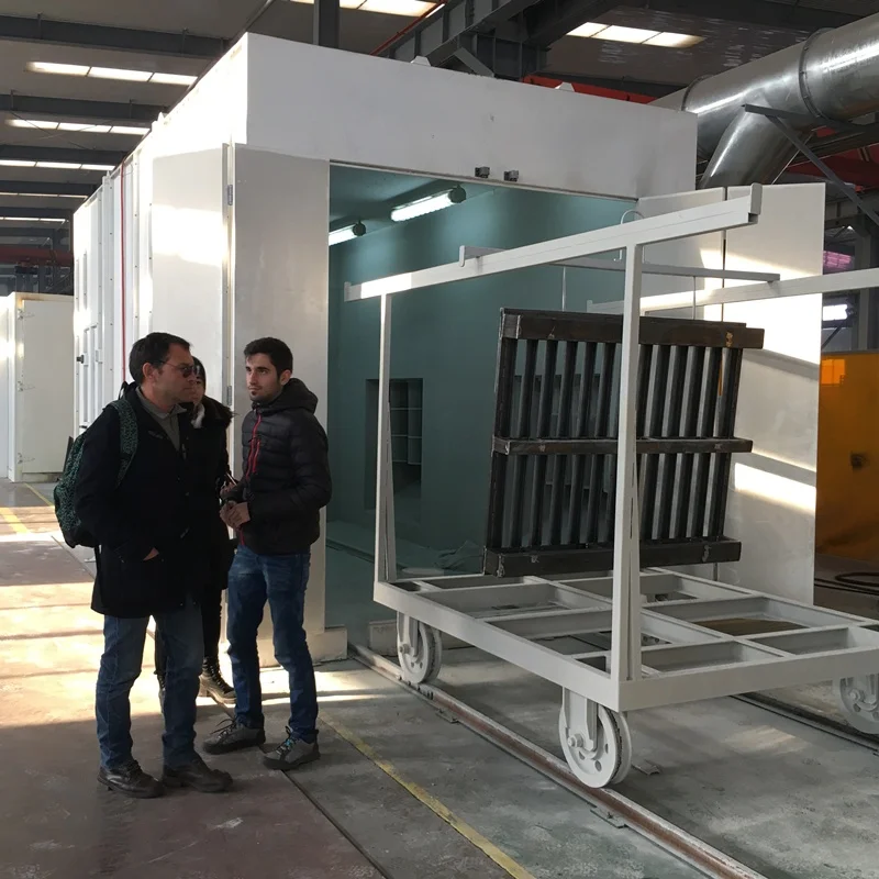 Equipment Automatic/manual Powder Coating Cyclone Spray Booth for Sale
