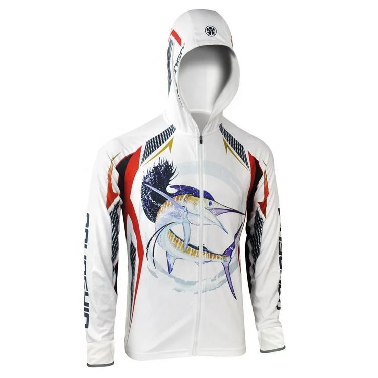 Details about   Anti-UV Breathable Fishing Jersey Light Clothes Long Sleeve Hooded Quick Dry 