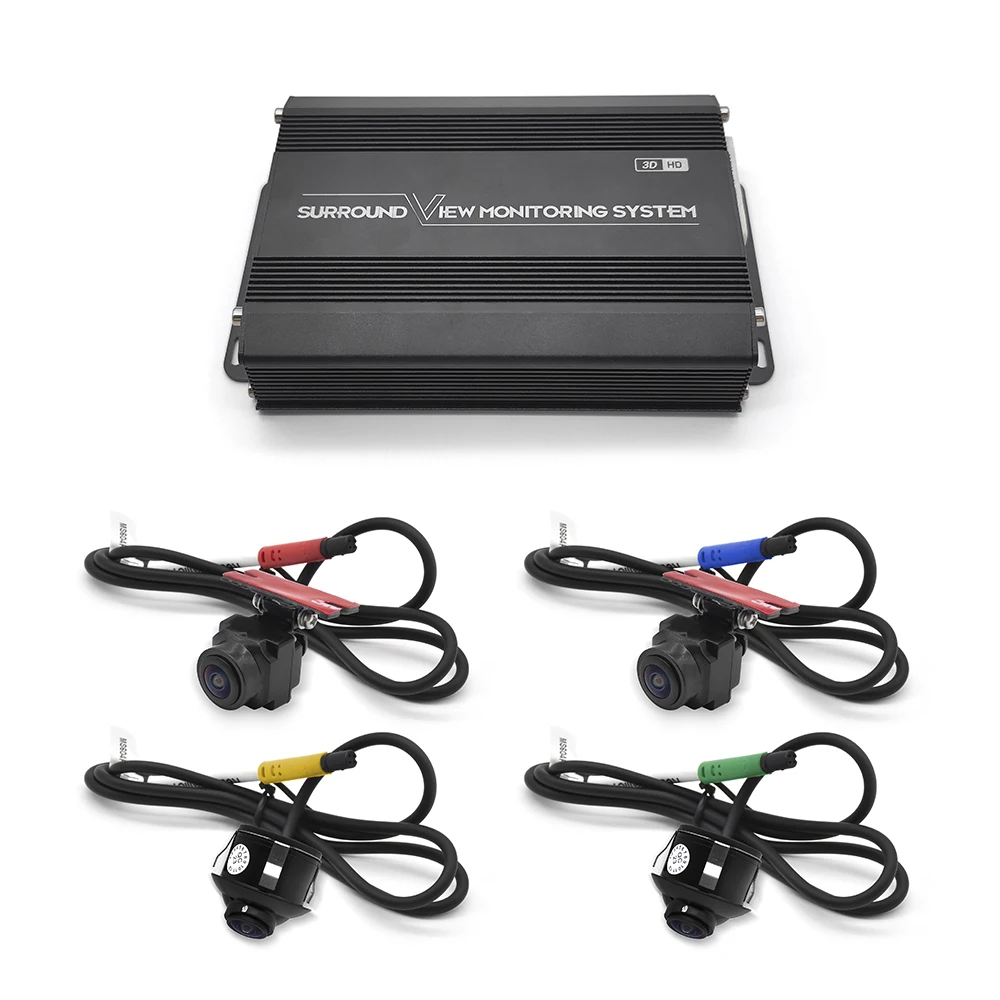 Universal 3D 360 Surround View System with 4 Car Camera Full HD