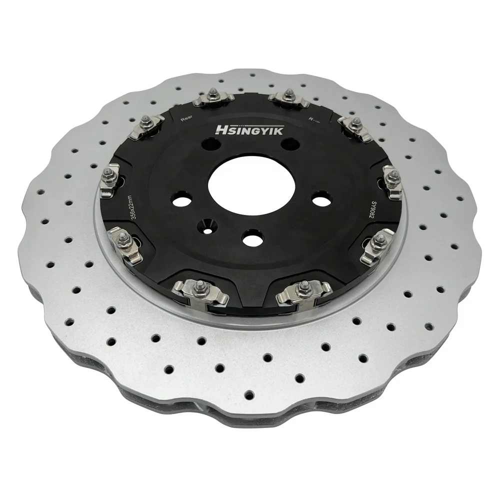 Great Performance Floating Brake Rotor Floating Disc for Audi Rear Rotor 356mm X22 A6 Rs6 Quattro A7 RS7 Quattro
