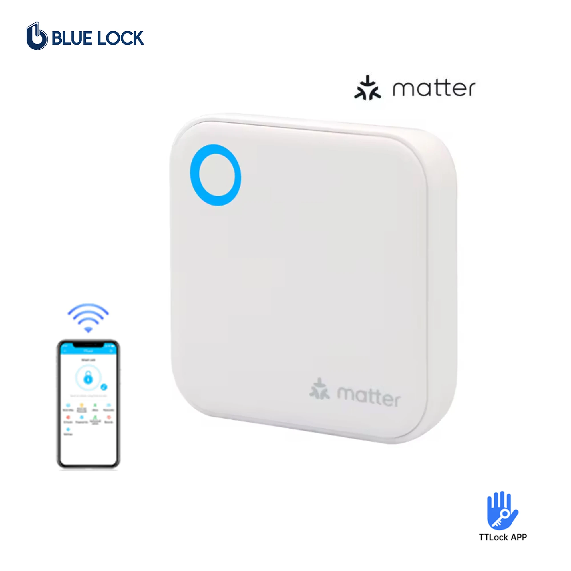 Bluelock TTLOCK Smart Lock Matter G6 Gateway 2.4g Remote Control Unlock for Home Security Alex Support Real-Time Monitoring
