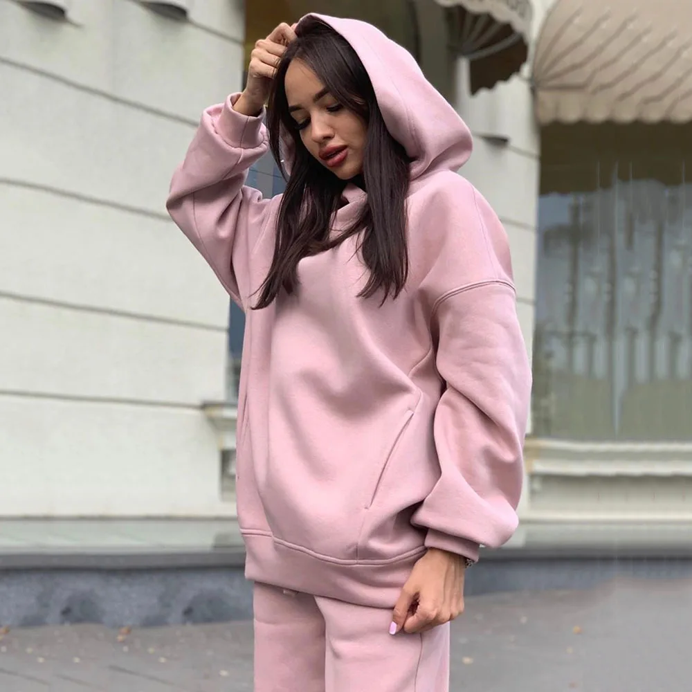 WOMEN Brand Logo Hoodie Woman Dusty Pink - Clothing - Atticus Clothing