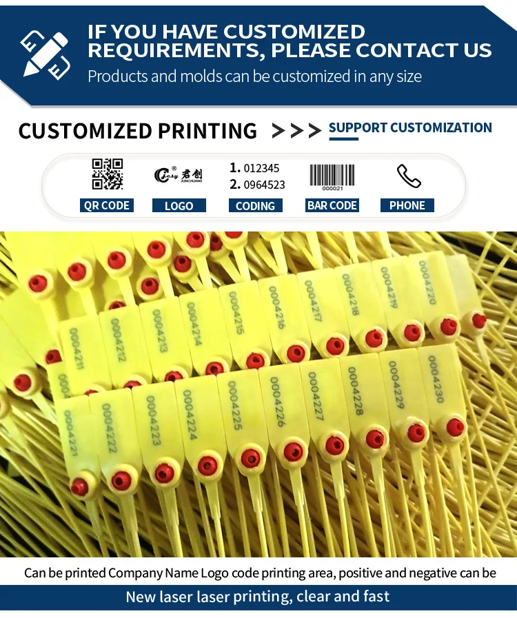 Jcps003 Disposable Tamper Proof Seal Pull Tight Security Plastic Seal