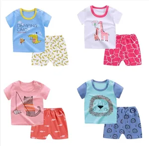2020 Cheap China Summer Party Boutique Wholesale Custom Dress Big Boy Baby Girl Clothes Two Piece Sets Kids Clothing With Casual