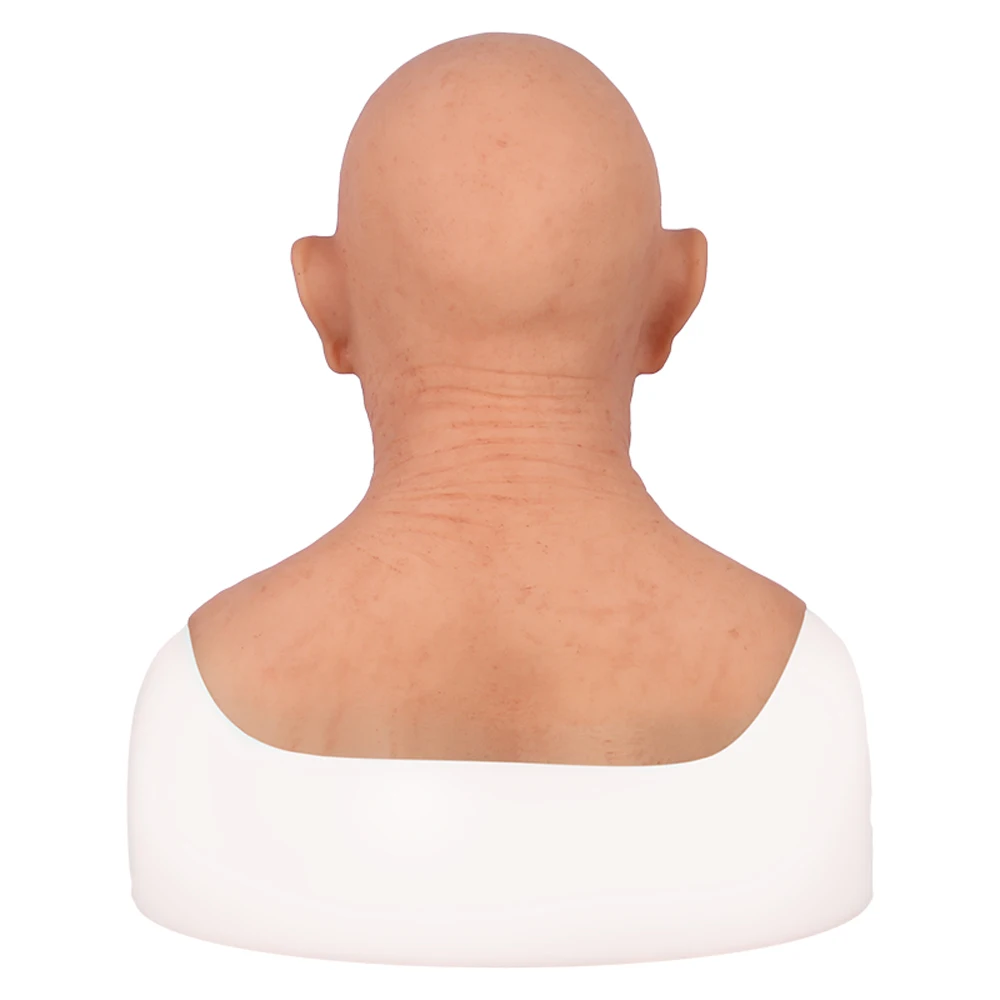 Realistic William Silicone Male Mask With Hair Silicone Head Mask Old Man Face Mask Crossdresser Transgender Halloween Cosplay