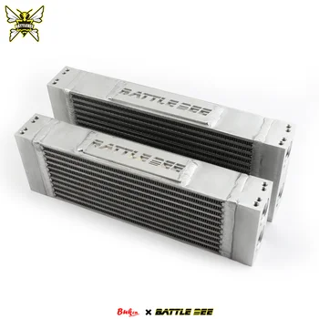 BATTLE BEE 11/14 Rows Oil Cooler Universal Engine Transmission Aluminium Alloy Sliver British Type Coolers BBR-PRO-34011/34014