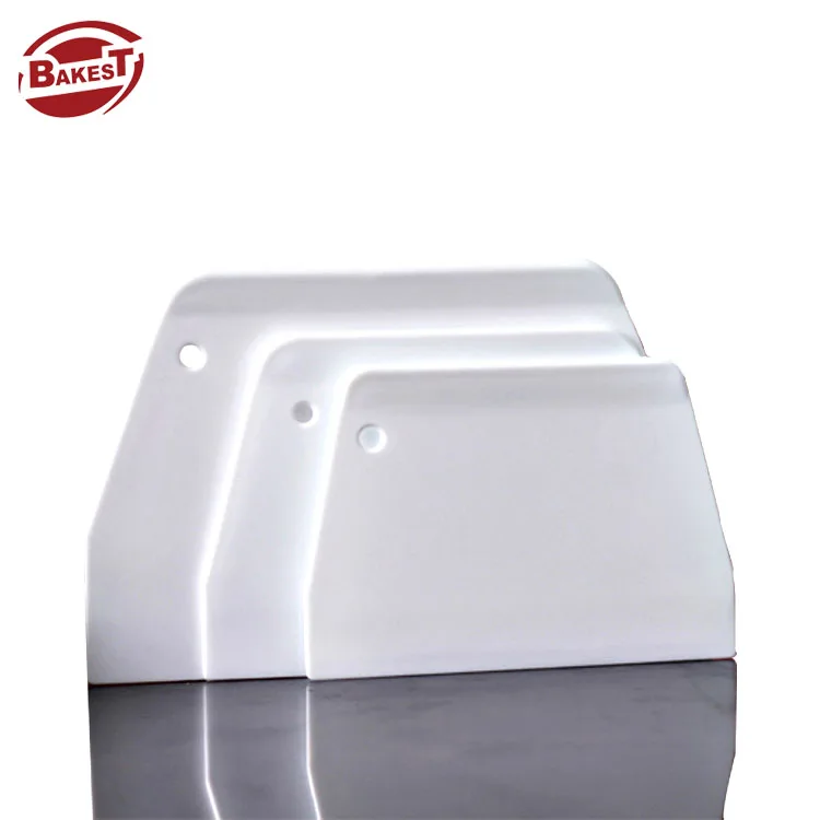 Bakest  White Plastic Fondant Dough Cutter Smooth Bowl Silicone Pastry Dough Plastic Scraper