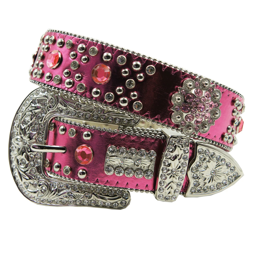 pink rhinestone belt buckle