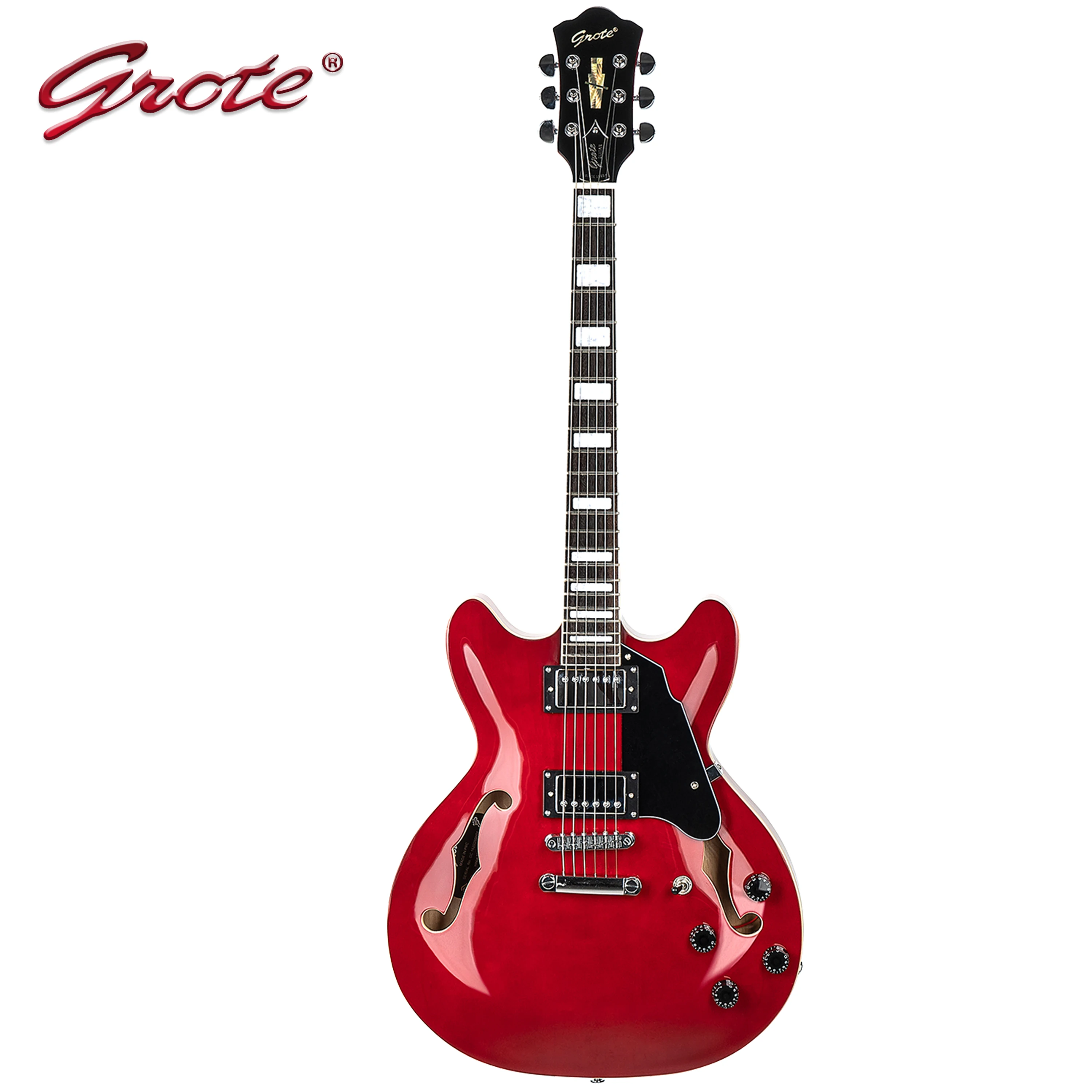 ギター GROTE Jazz Electric Guitar (Red) GROTE RED Hollow Body Jazz Electric Guitar GRWB-ZTTR – Grote