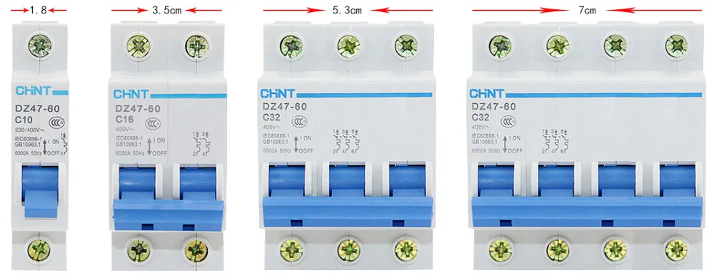 Cost Price Customized Miniature Chint Type C 2 Poles 30 Amp Circuit Breaker