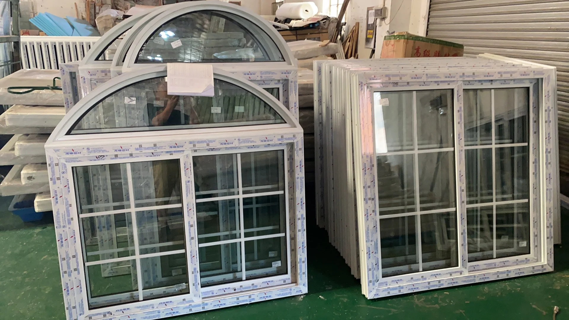 Foshan Manufacturer PVC Curve Sliding Window with Cheap Price