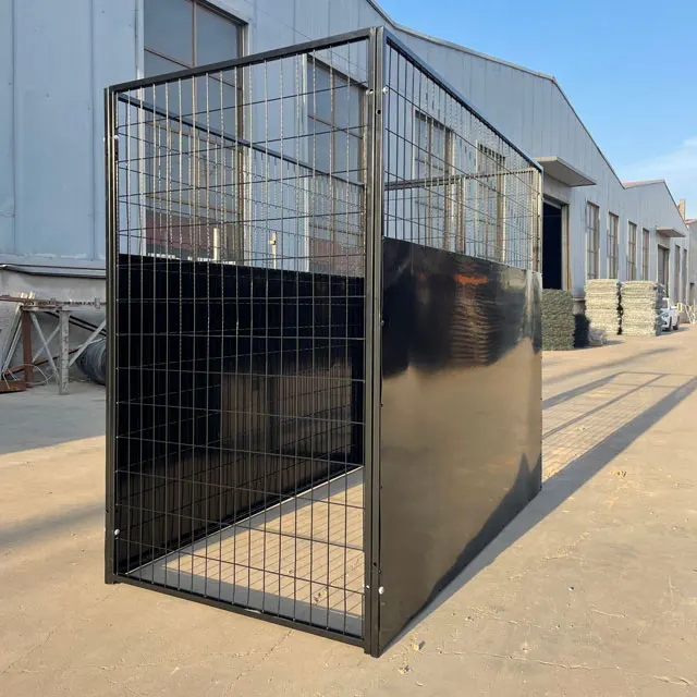 Wholesale Black Powder Coated Indoor / Outdoor Welded Wire Dog Run