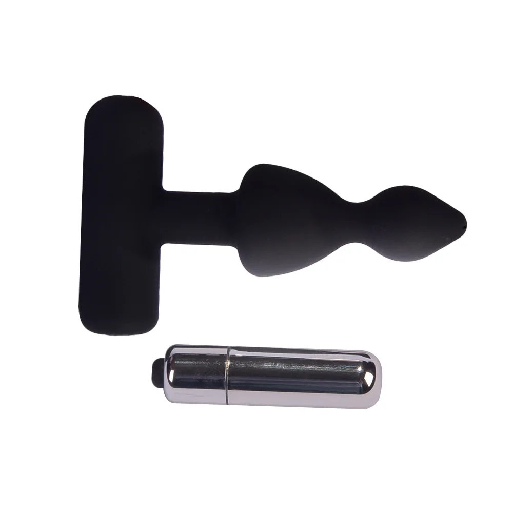 Pink anal massager plug product display
