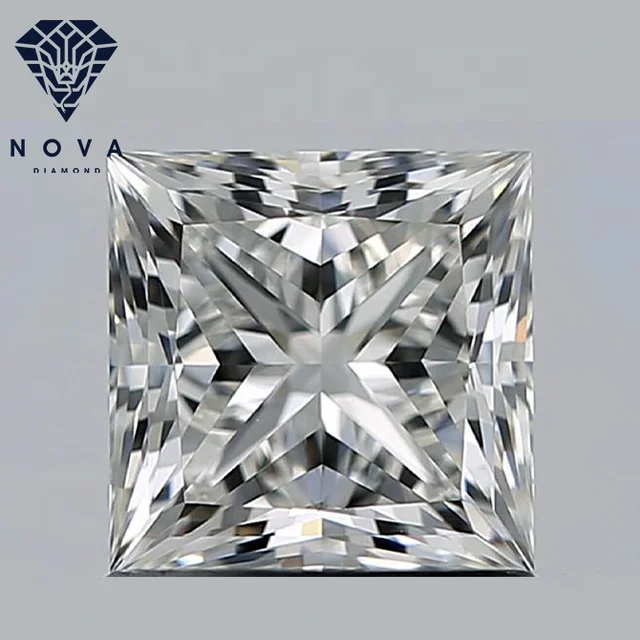 Nova Lab Created Diamond 1.06ct  VVS VS square shape princess cut CVD Hpht  lab grown loose diamond  Loose On Wedding Ring