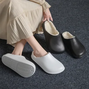 Simple Fashion Couples Winter Home Indoor Dormitory Non-slip Waterproof Warm slippers