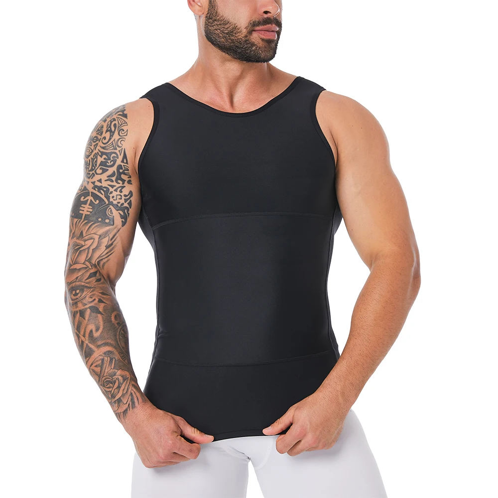 Sport Body Shaper Vest Per Uomo, Dimagrante Vita Trimmer Shapewear, Camicie Di Compressione Del Seno Per L'esercizio - Foto 3
