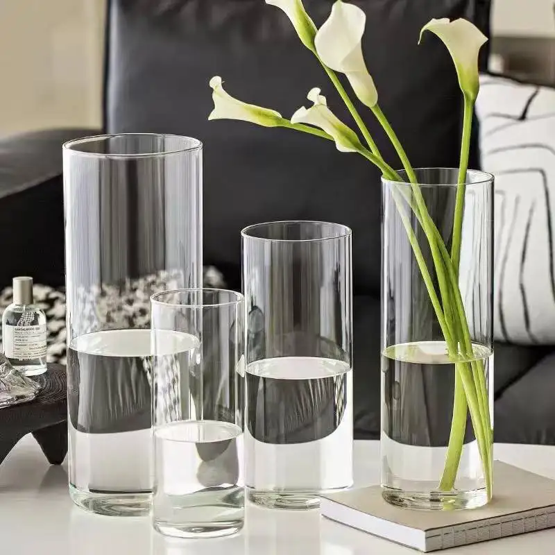 Wholesale Tall Glass Cylinder Vases for Home Decor - Clear, Eco