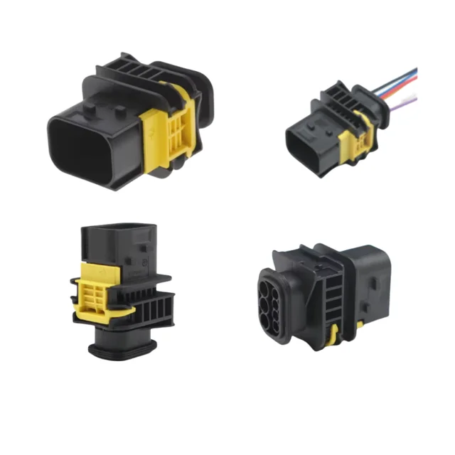 1-1703648-1 New Energy Auto Wire Cable Sockets 7-Hole Way Car Electrical Composite Plug Connectors