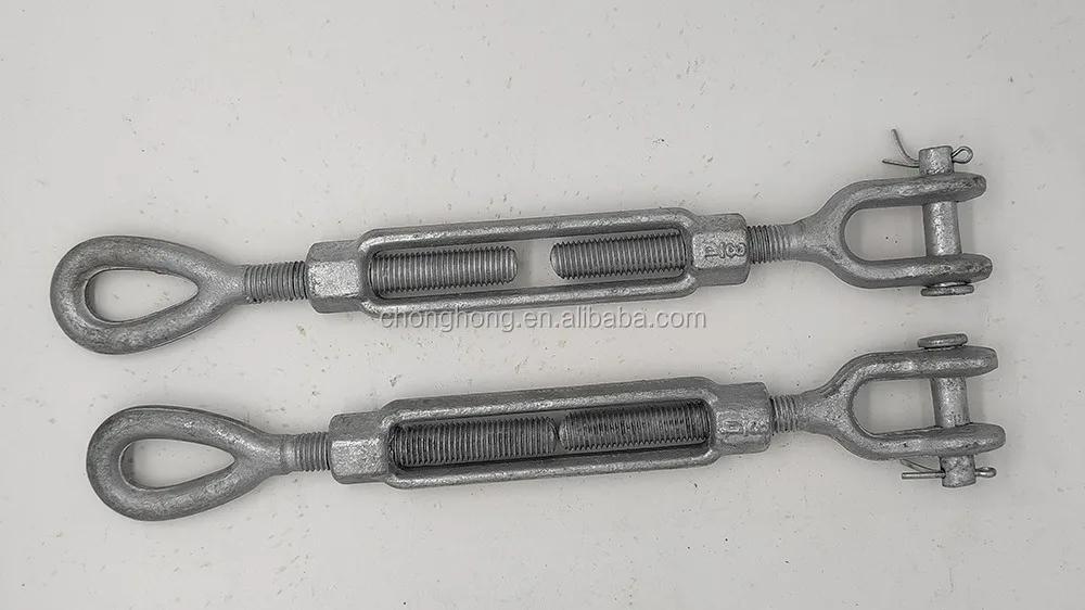 Din1478 Standard Wire Rope Turnbuckle Galvanized Cable Turnbuckle Jaw